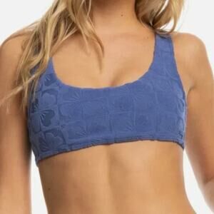 Roxy Swim Sun Click Jacquard Bralette Bikini Top X-Large NWT